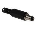 Złącze zasilania DC, Wtyk, Prosty, 2.1x5.5x44mm, Opakowanie 10 sztuk